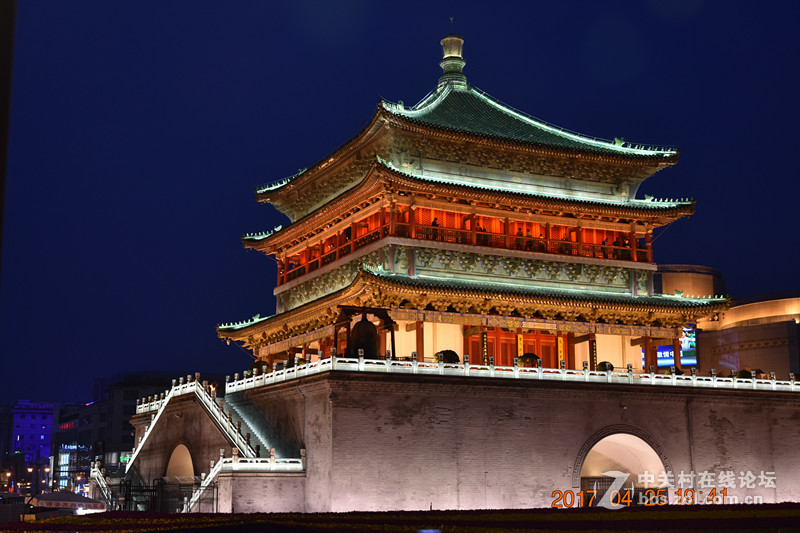 西安古城的夜景