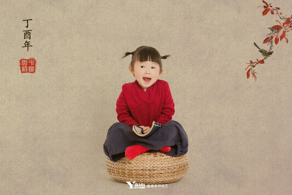 萌宝，国风画。