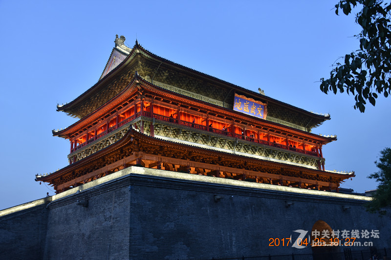 西安古城的夜景