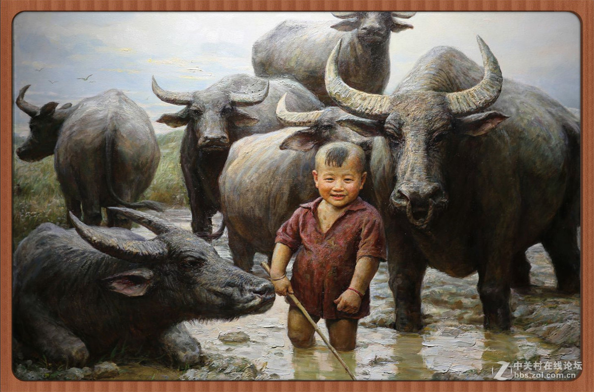 放牛的孩子PNG圖案素材免費下載，可愛卡通圖片，尺寸3000 × 2000px - Lovepik