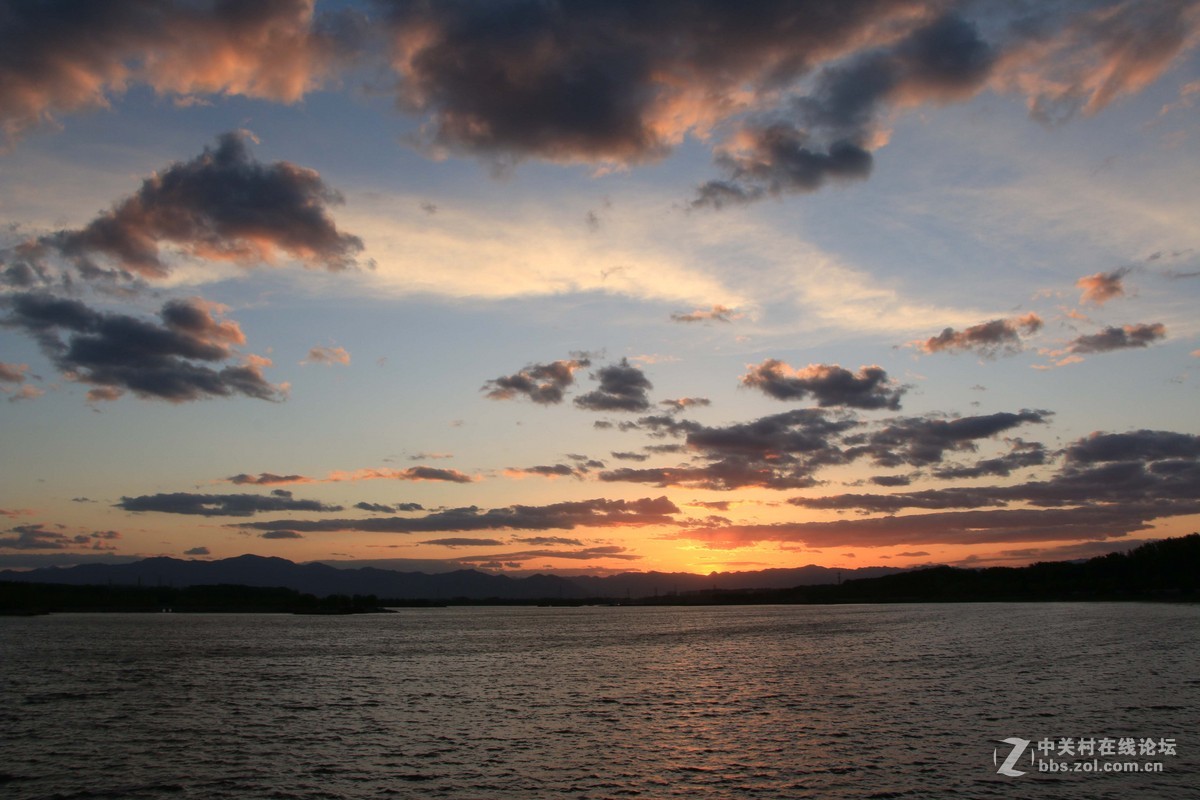 4月16日沙河水库大坝拍日落