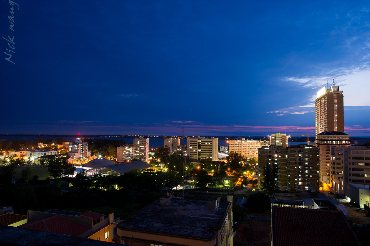 照片记忆马普托夜景游艇码头立交市中心