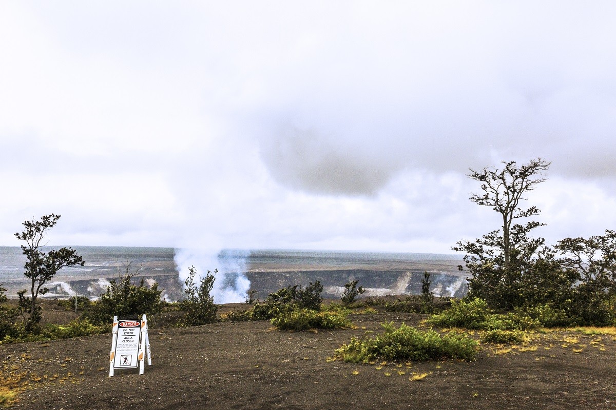 走马看花，阿美利加（031）：夏威夷州 · 火山岛 · 远眺基拉韦厄火山口