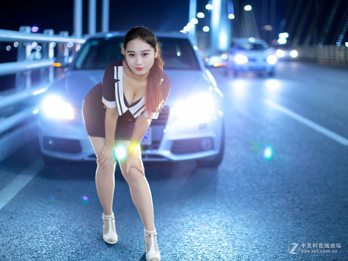 朝阳大桥人像夜拍