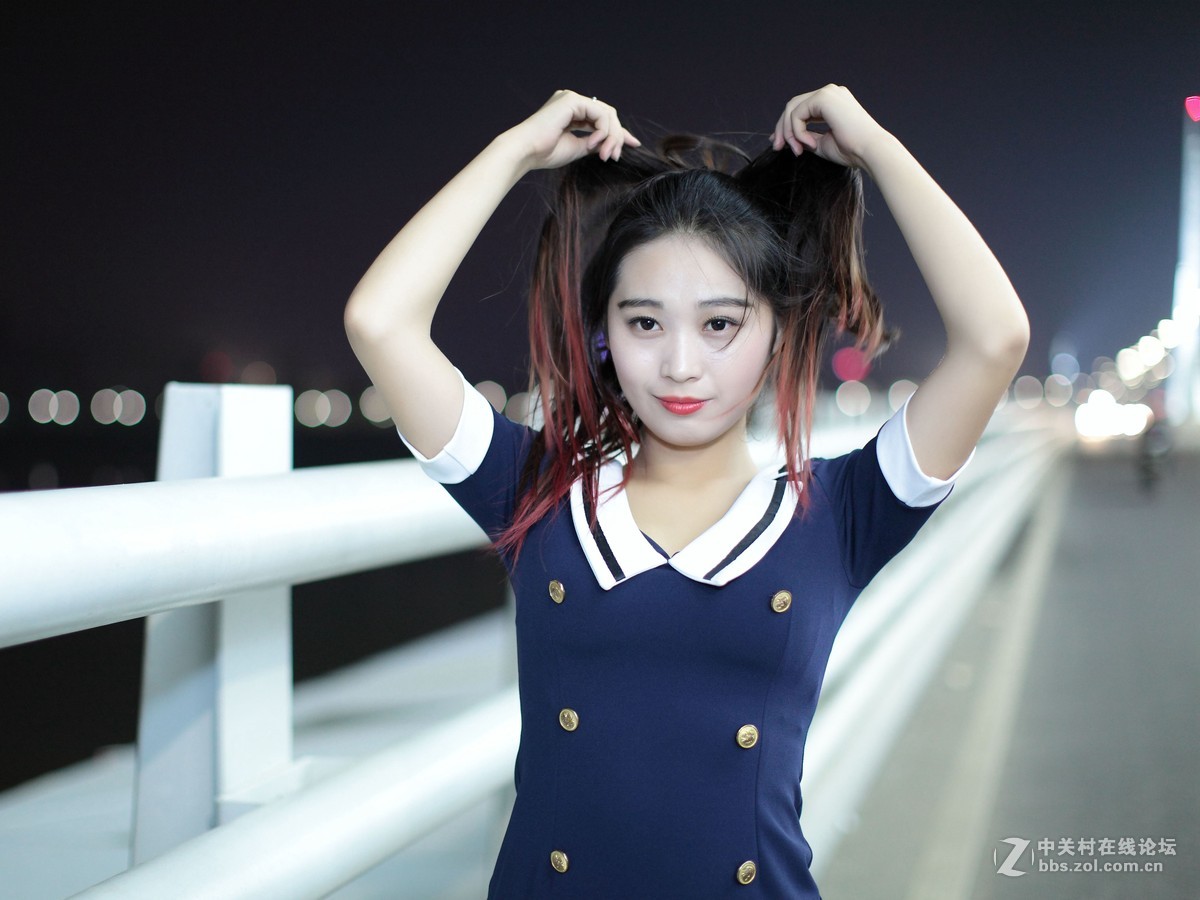 朝阳大桥人像夜拍