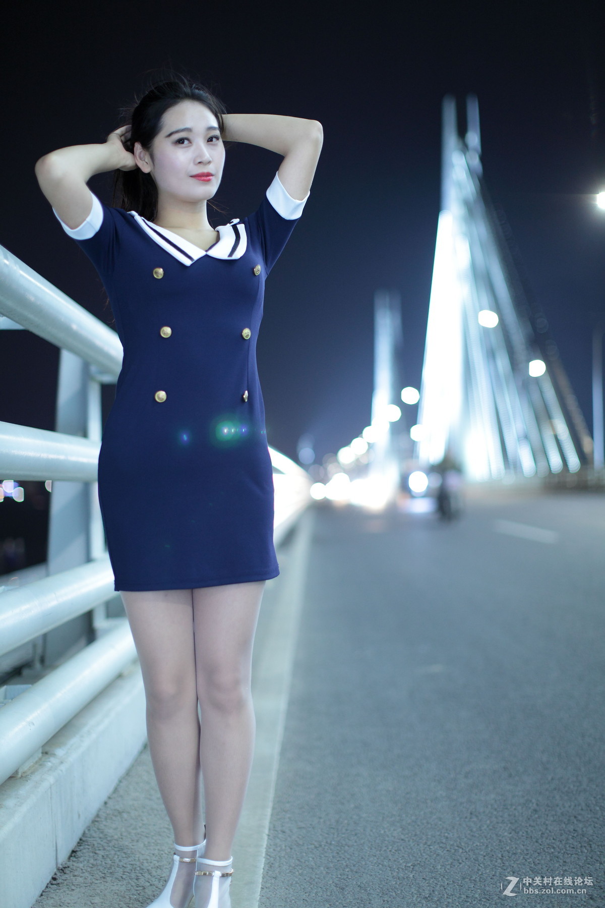 朝阳大桥人像夜拍