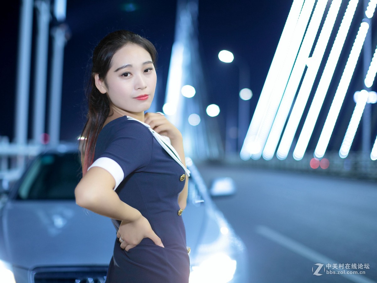 朝阳大桥人像夜拍