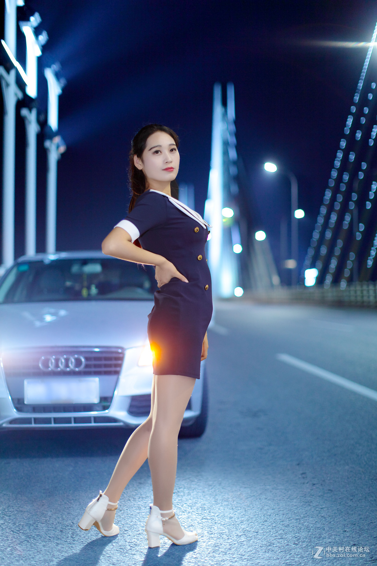 朝阳大桥人像夜拍