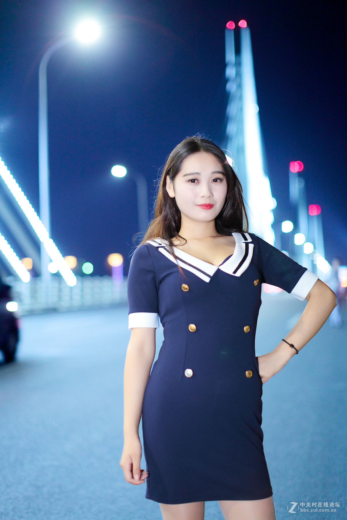 朝阳大桥人像夜拍