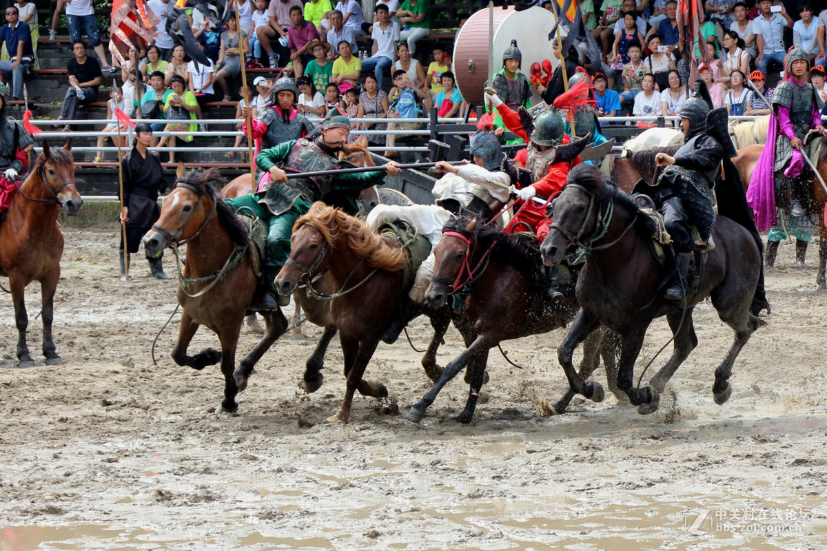 无锡三国城《三英战吕布》表演抓拍