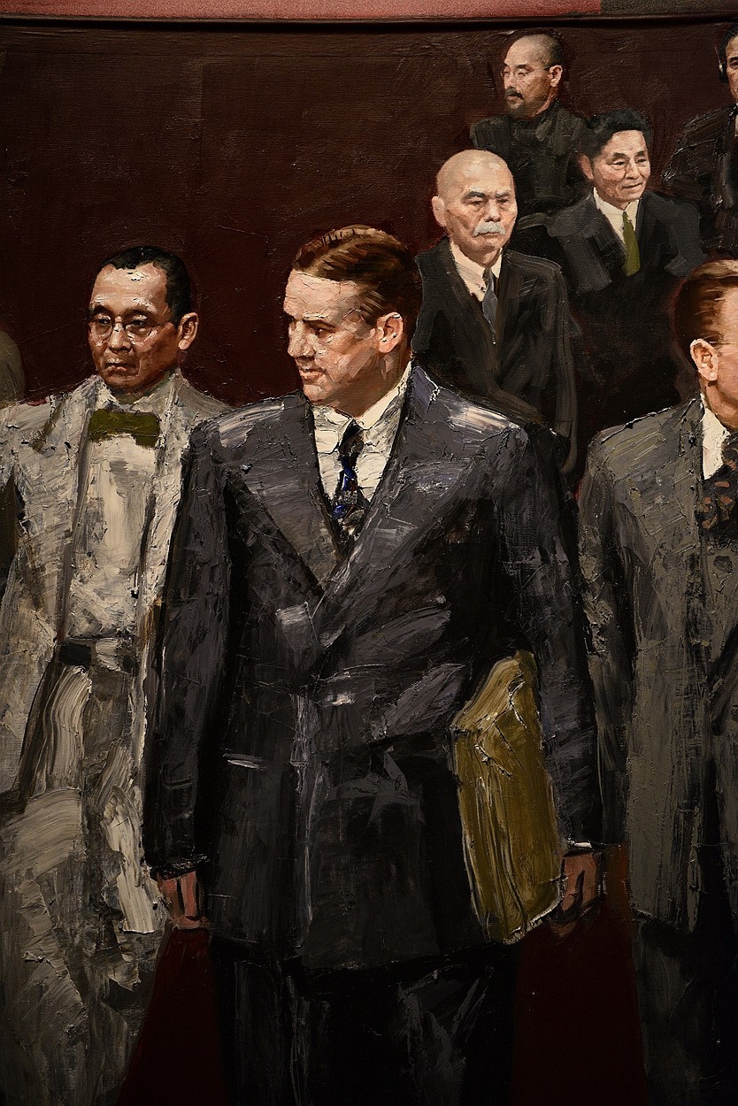 中华艺术宫东京审判巨幅长篇油画实拍下
