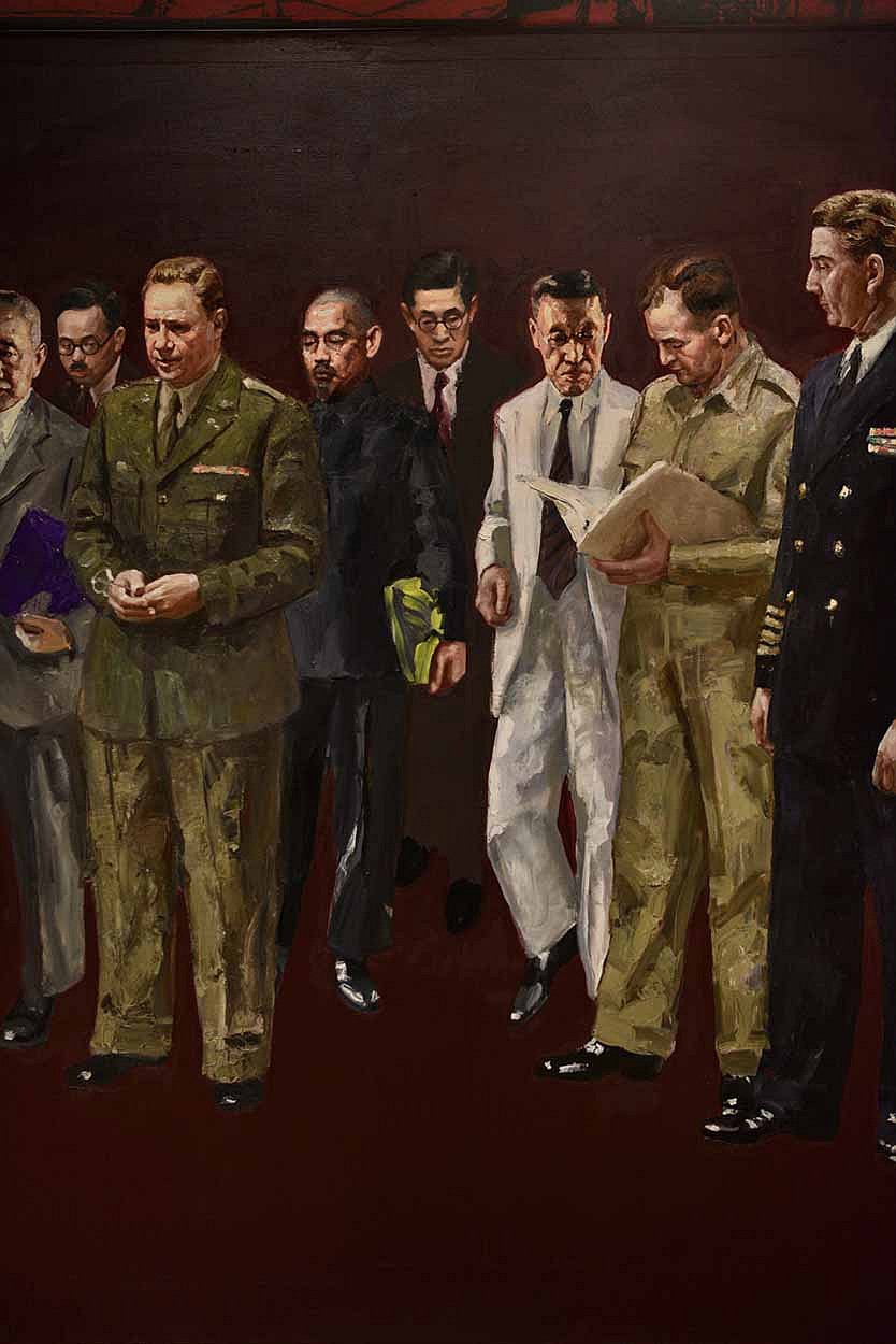 中华艺术宫东京审判巨幅长篇油画实拍下