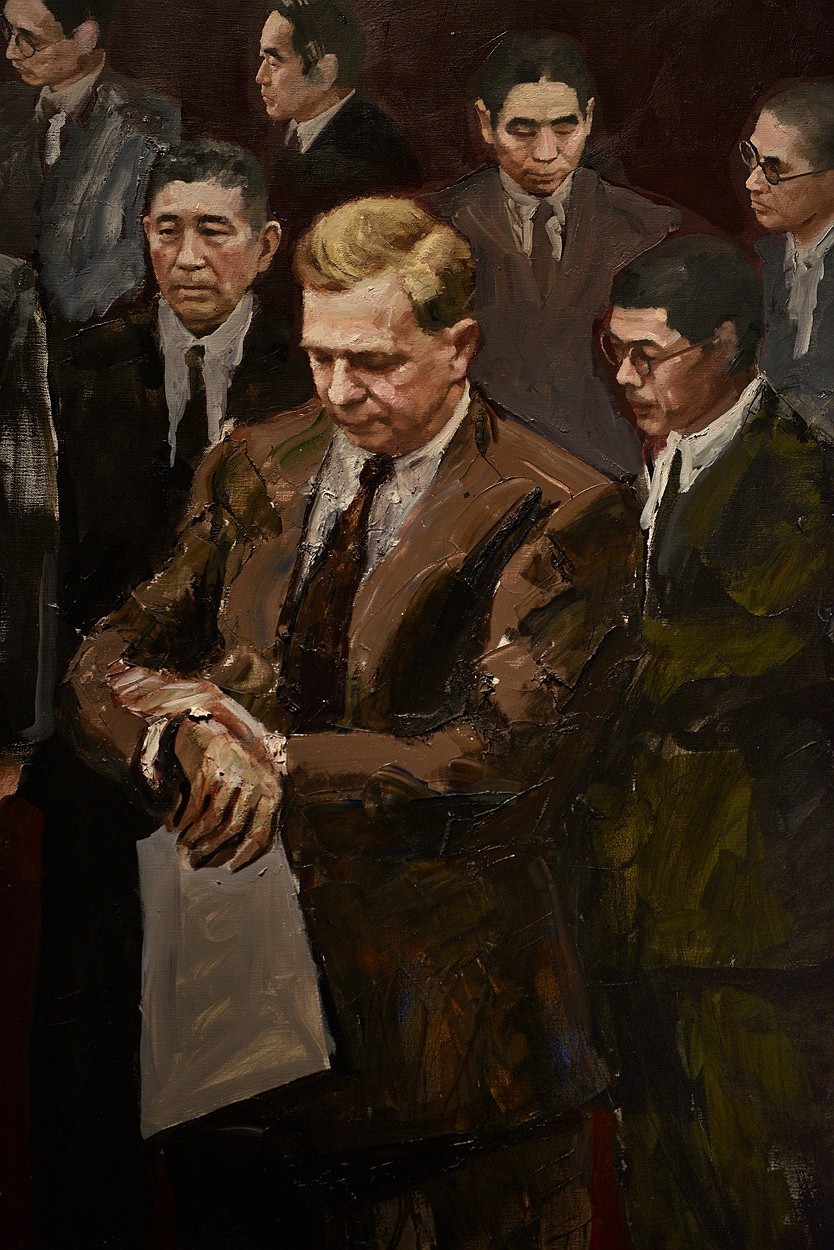 中华艺术宫东京审判巨幅长篇油画实拍下