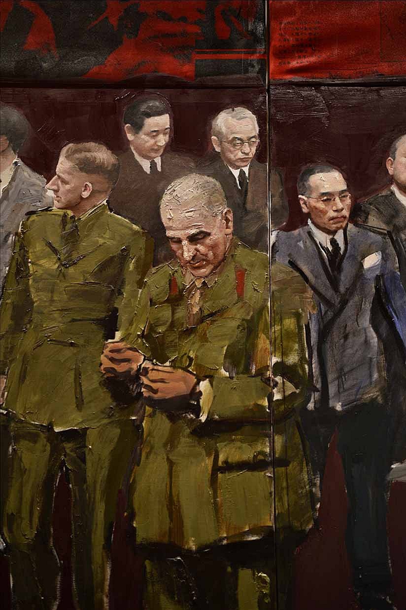 中华艺术宫东京审判巨幅长篇油画实拍下