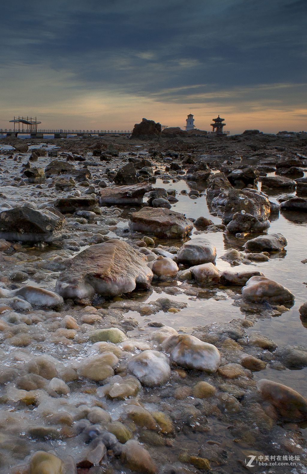 秦皇岛东山海边冬景