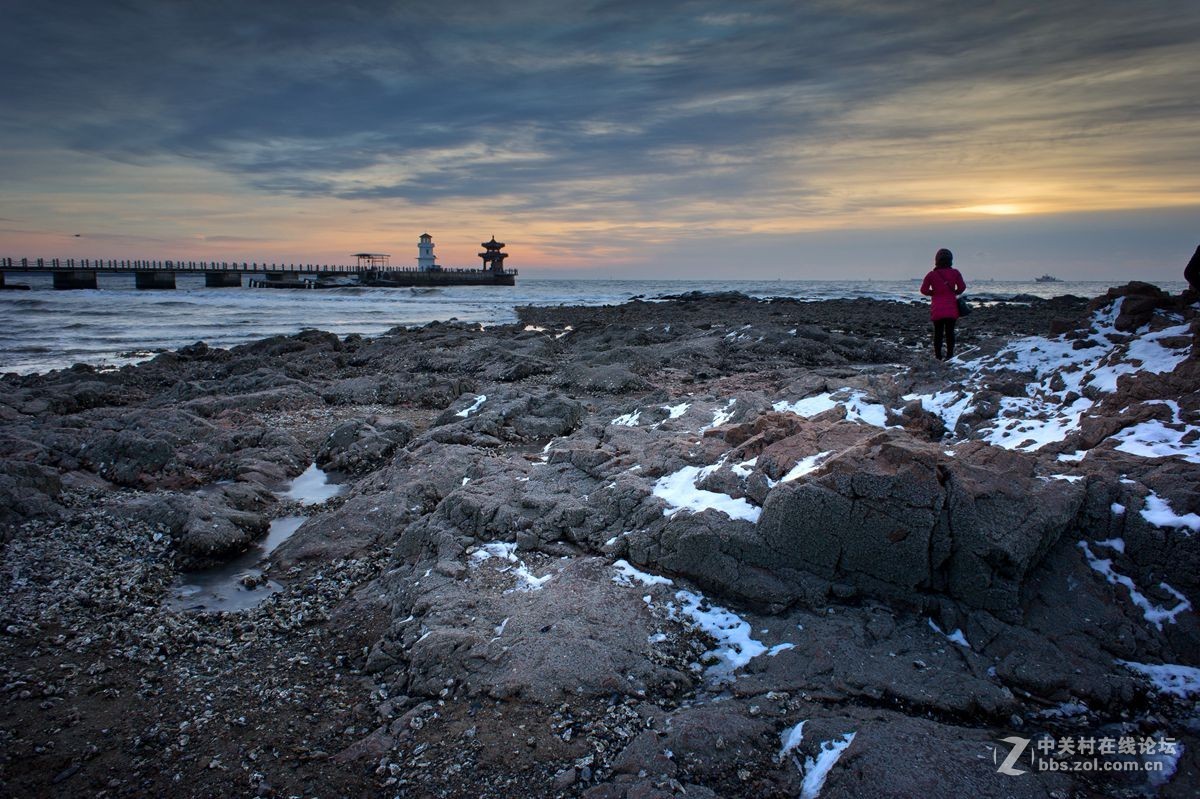 秦皇岛东山海边冬景