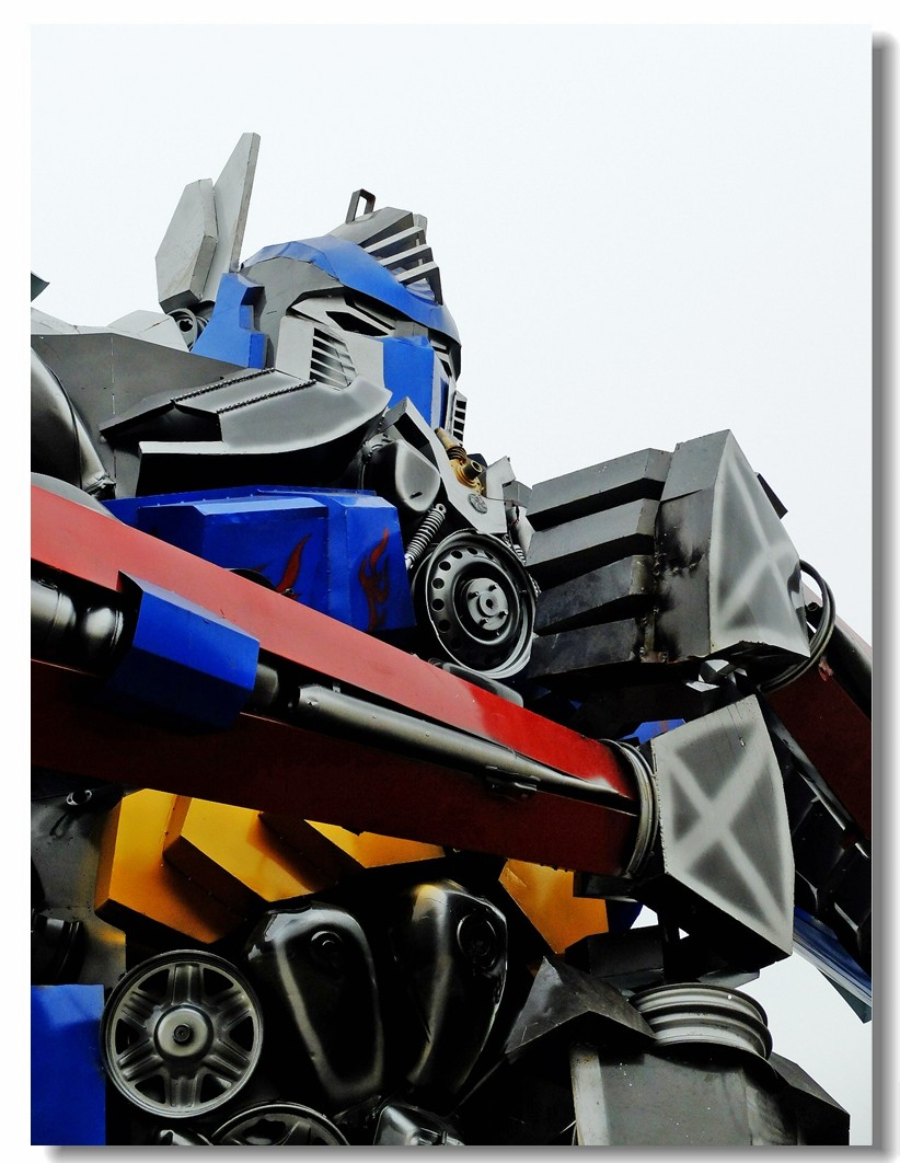 钢铁战士变形金刚模型摄影