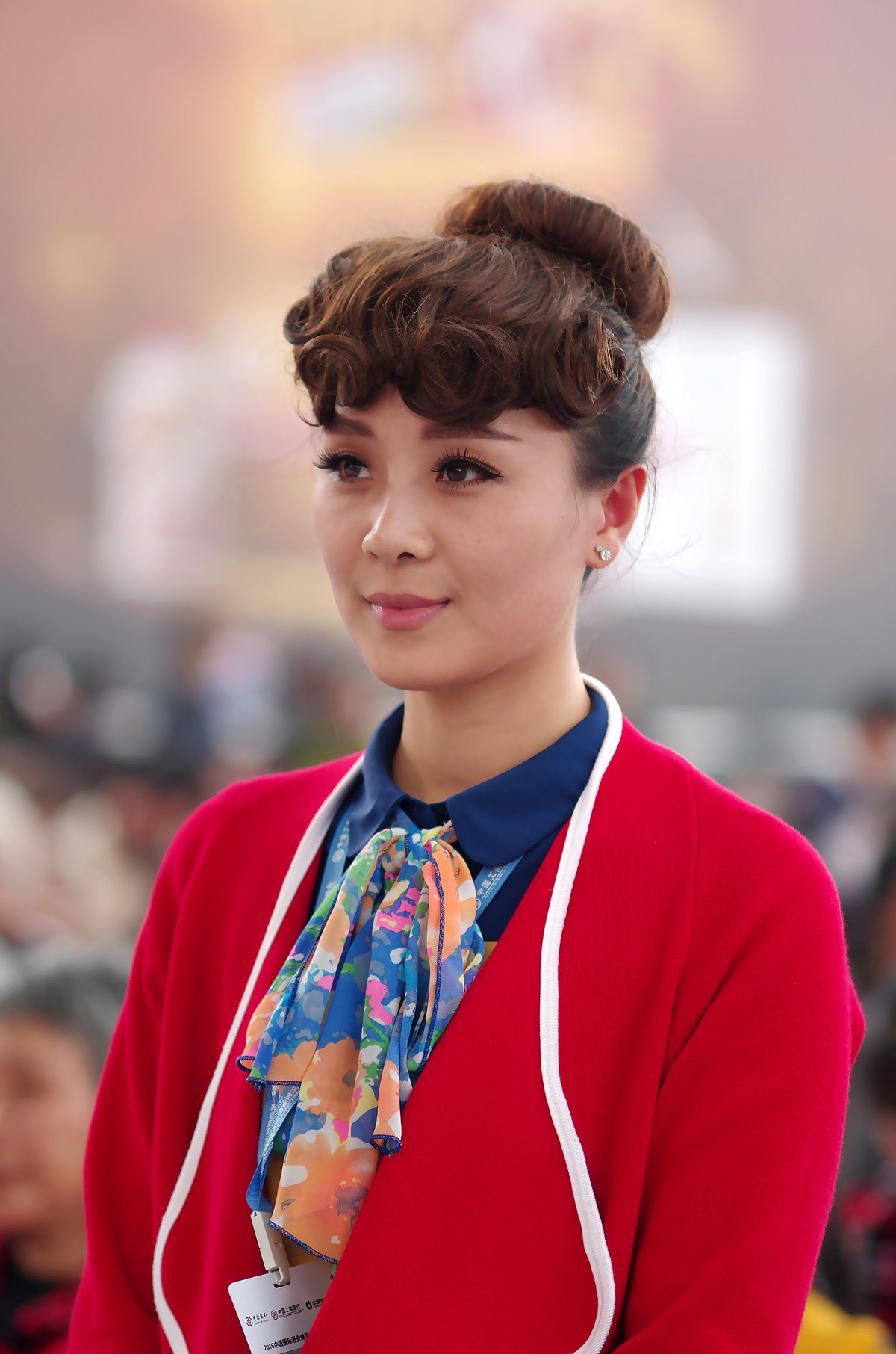 泸州国际酒博会上美女与美酒