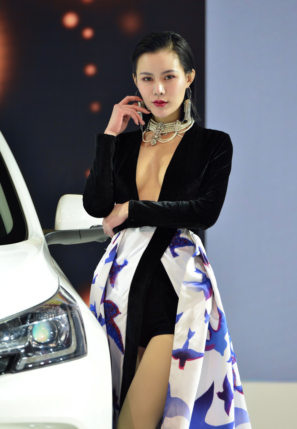 车展上的时装模特