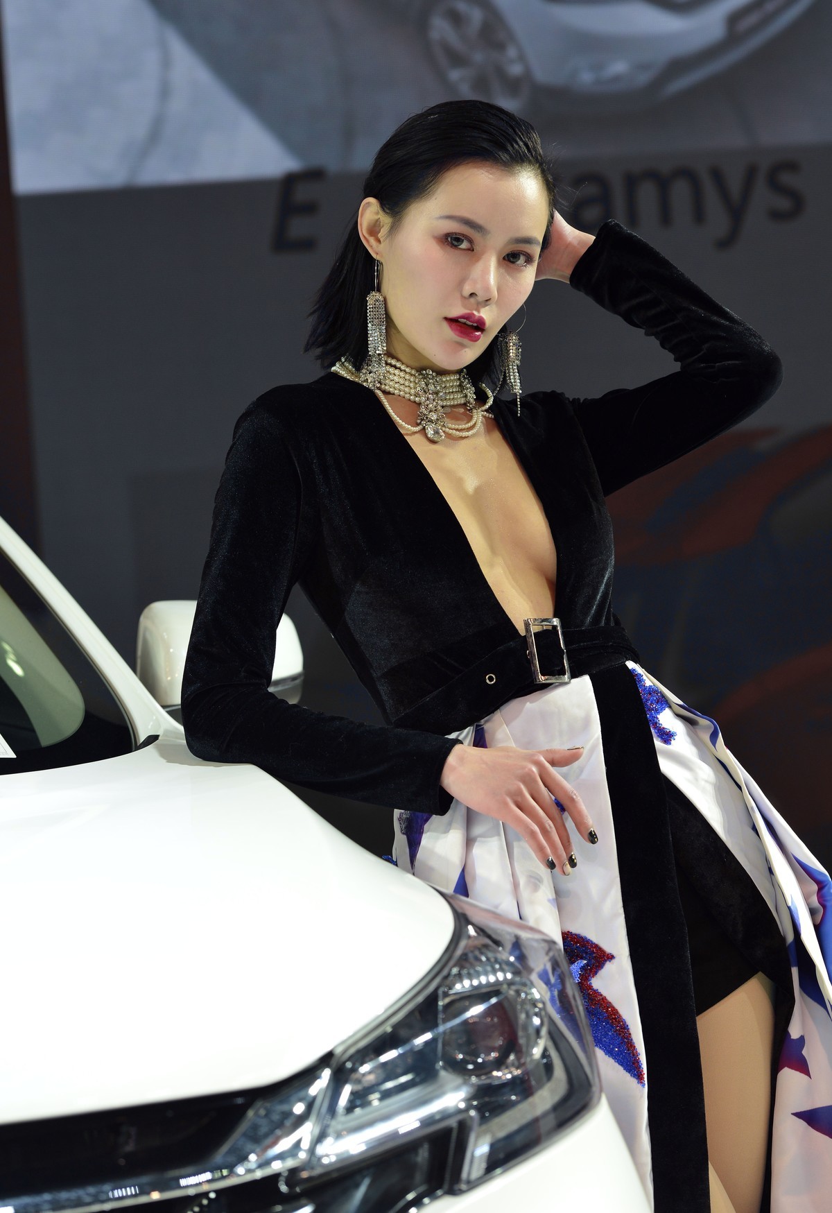 车展上的时装模特