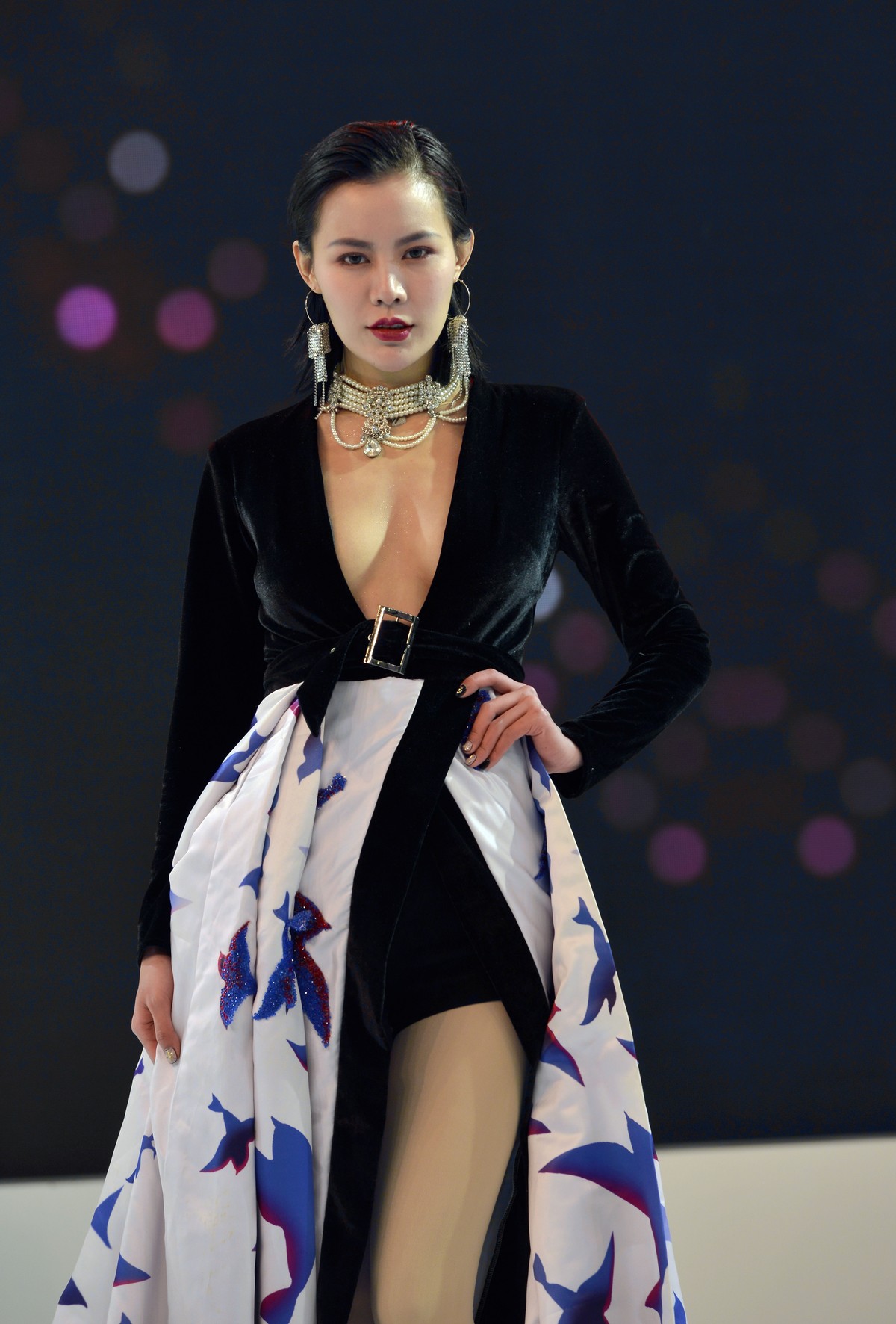 车展上的时装模特