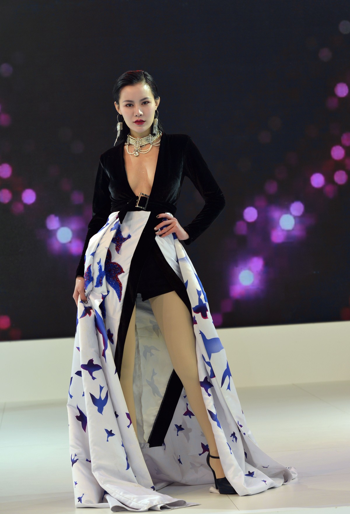 车展上的时装模特