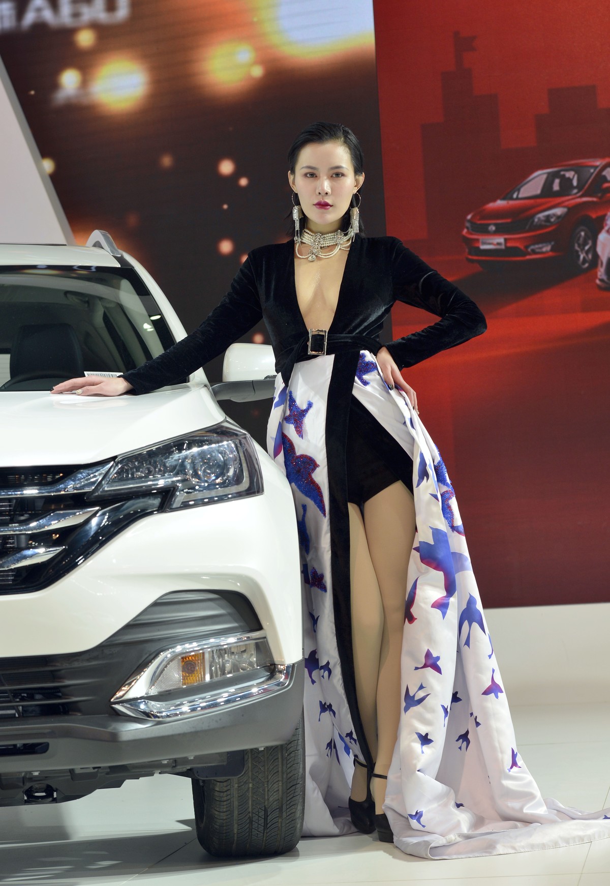 车展上的时装模特