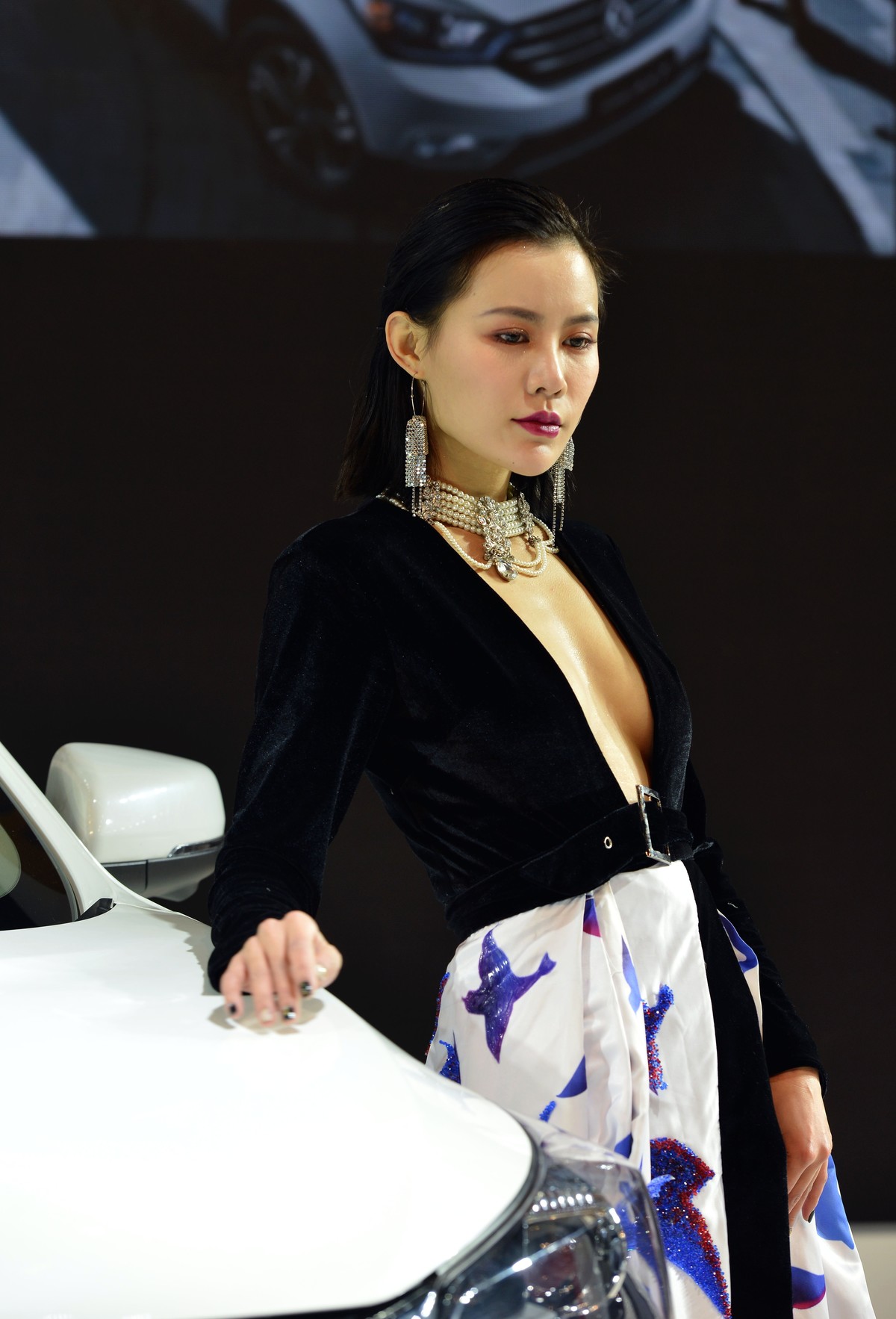 车展上的时装模特