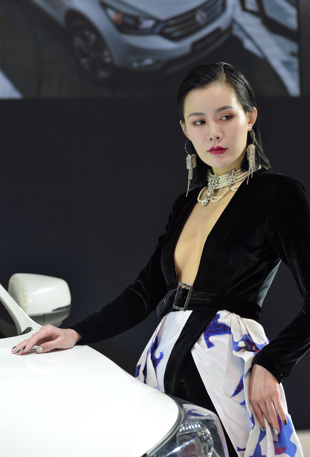 车展上的时装模特