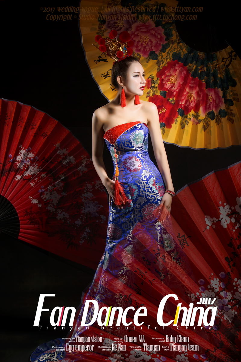 #【碧水天颜2017作品】#扇舞中国 【折扇新娘｜新式中国｜@tianyan摄影社】
