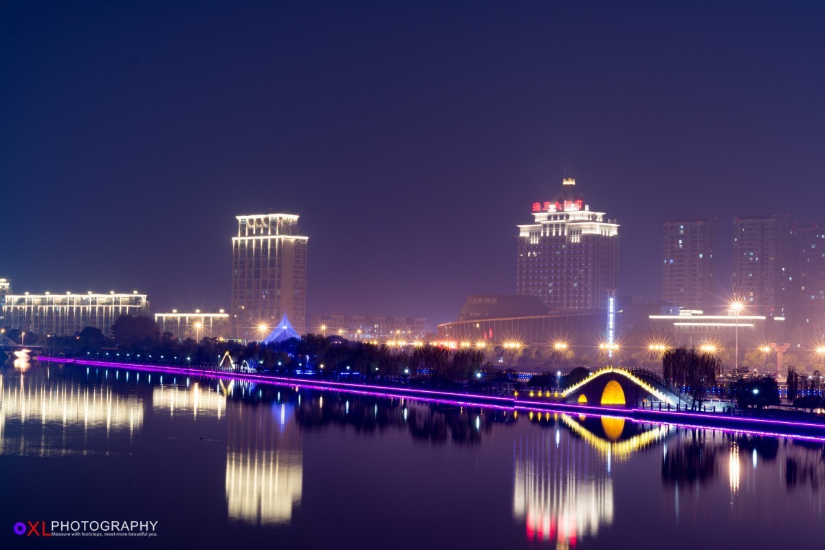 浙江东阳江北夜景