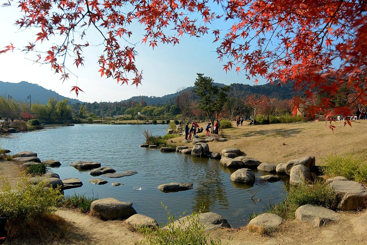 蘇州天平山初冬景色