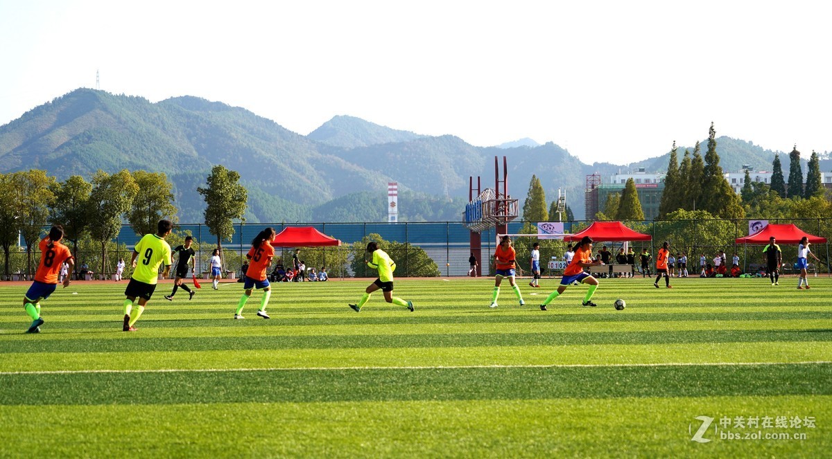 绿茵场上一一翩翩少年挥汗如雨，奋力拼搏