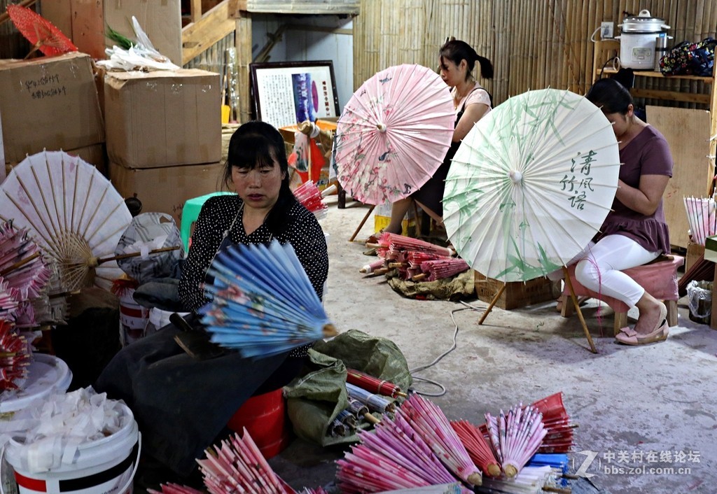 非物質文化遺產手工製作油紙傘過程