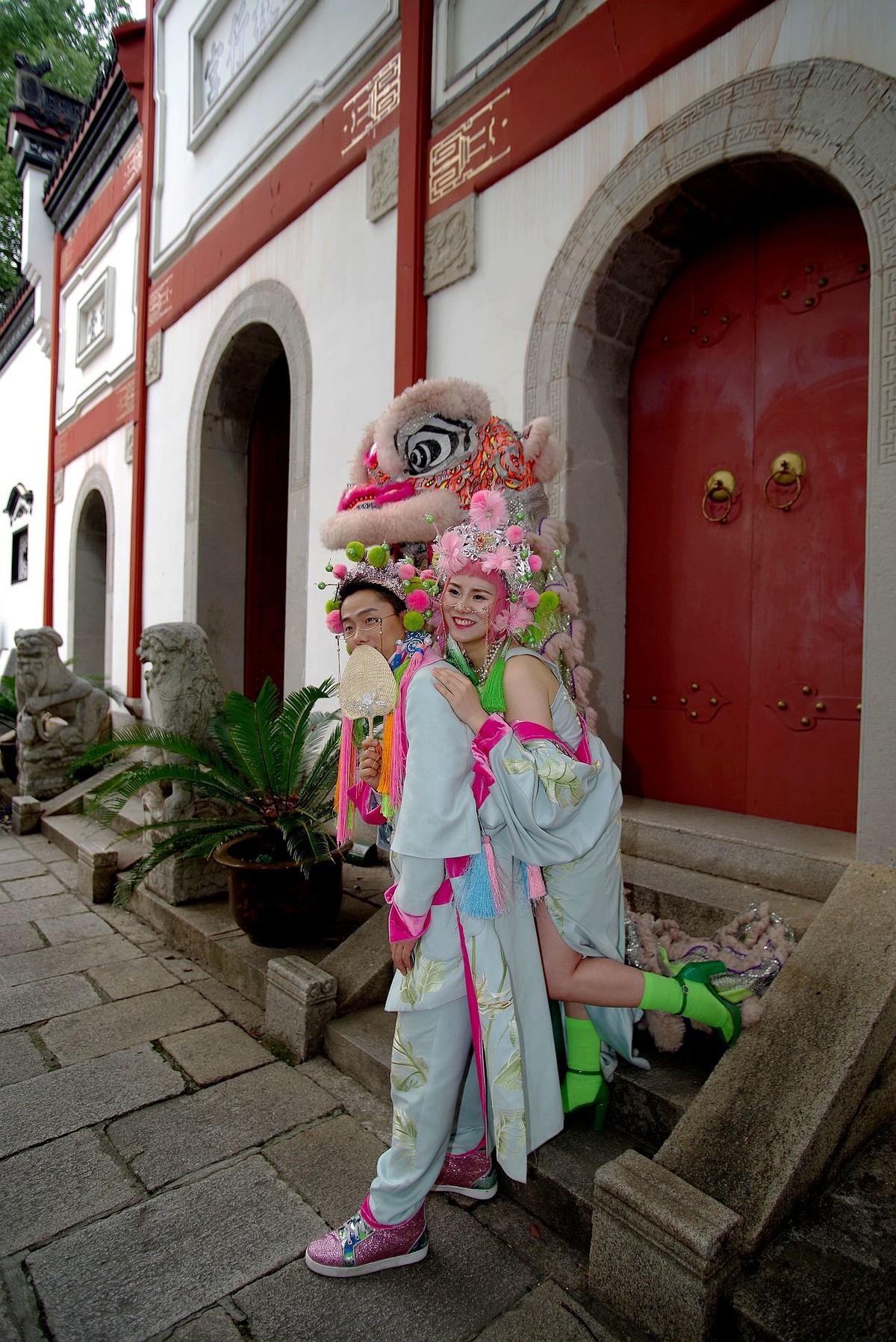 环境人像外拍----晴川阁的新娘子！。。。