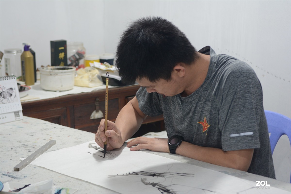 采访著名画家林海诚，录制揭阳电视台民生热线、编辑里湖前后、摄影里湖茶佬。