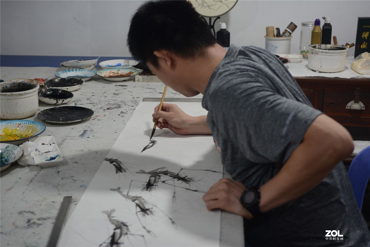 采访著名画家林海诚，录制揭阳电视台民生热线、编辑里湖前后、摄影里湖茶佬。