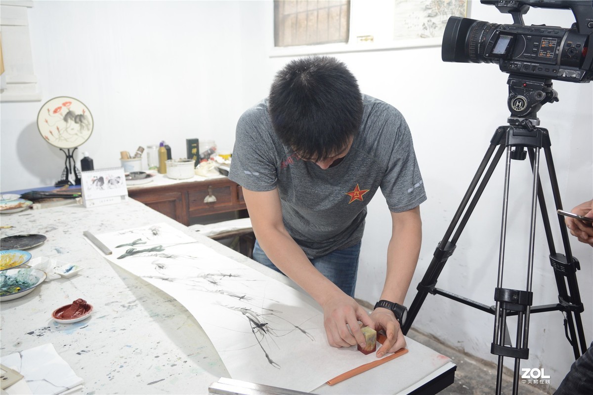 采访著名画家林海诚，录制揭阳电视台民生热线、编辑里湖前后、摄影里湖茶佬。