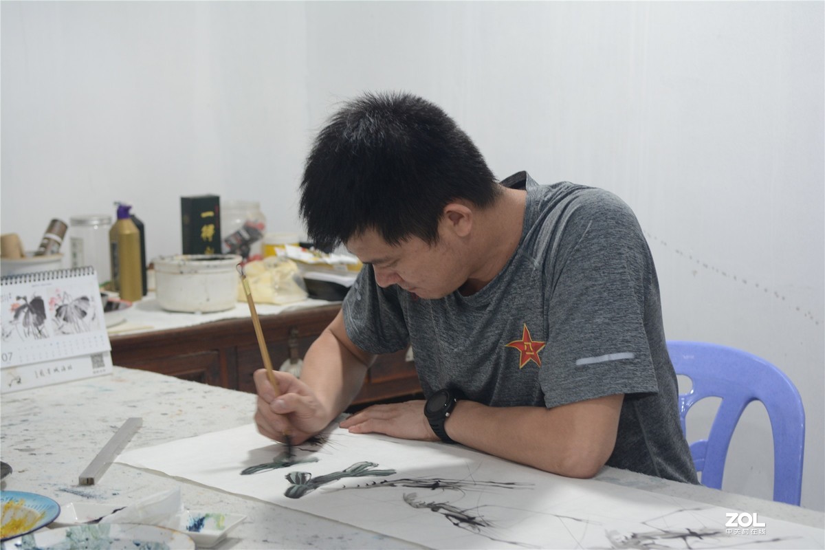 采访著名画家林海诚，录制揭阳电视台民生热线、编辑里湖前后、摄影里湖茶佬。