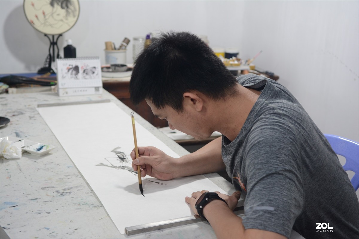 采访著名画家林海诚，录制揭阳电视台民生热线、编辑里湖前后、摄影里湖茶佬。