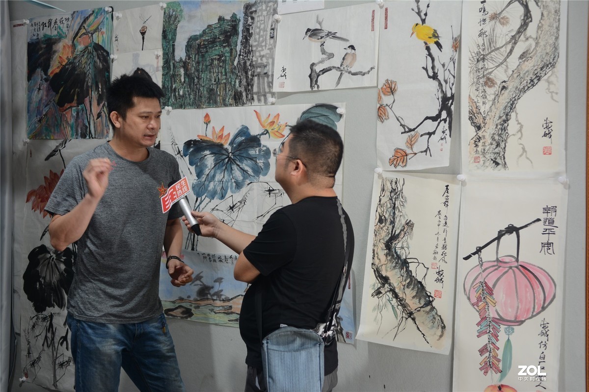 采访著名画家林海诚，录制揭阳电视台民生热线、编辑里湖前后、摄影里湖茶佬。