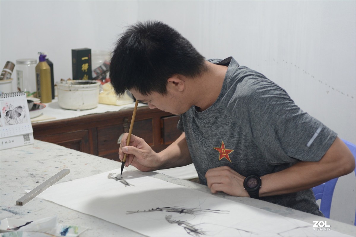 采访著名画家林海诚，录制揭阳电视台民生热线、编辑里湖前后、摄影里湖茶佬。