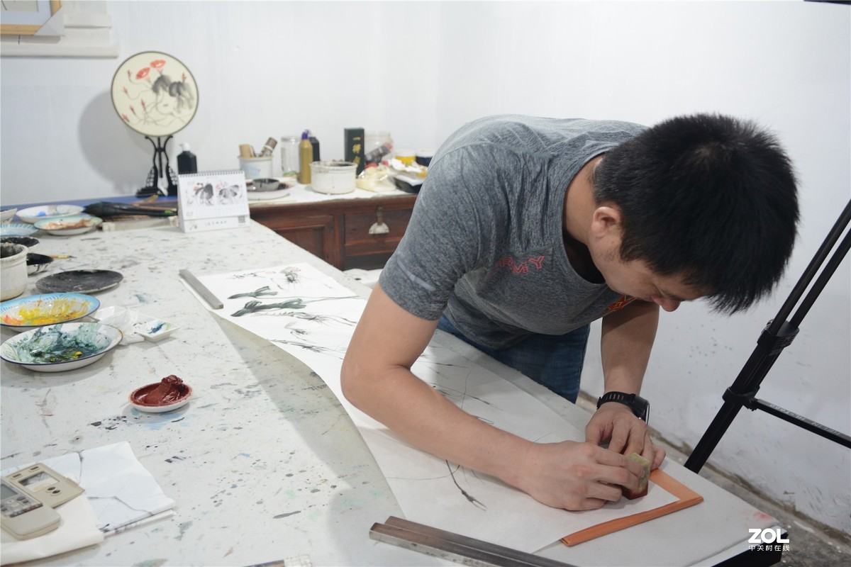 采访著名画家林海诚，录制揭阳电视台民生热线、编辑里湖前后、摄影里湖茶佬。