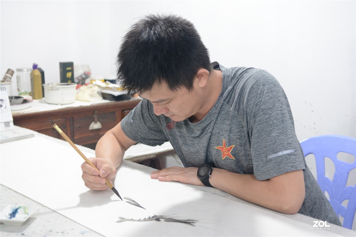 采访著名画家林海诚，录制揭阳电视台民生热线、编辑里湖前后、摄影里湖茶佬。