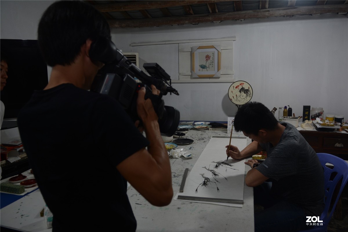 采访著名画家林海诚，录制揭阳电视台民生热线、编辑里湖前后、摄影里湖茶佬。