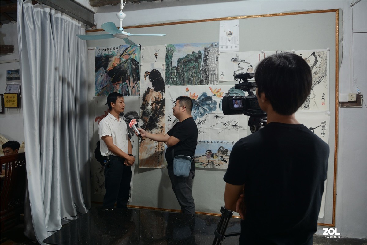 采访著名画家林海诚，录制揭阳电视台民生热线、编辑里湖前后、摄影里湖茶佬。