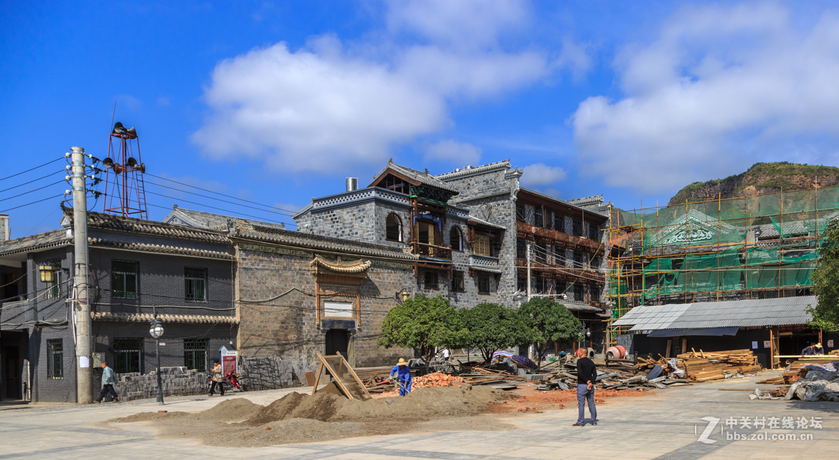 遊覽修建中的陝西山陽古鎮漫川關1