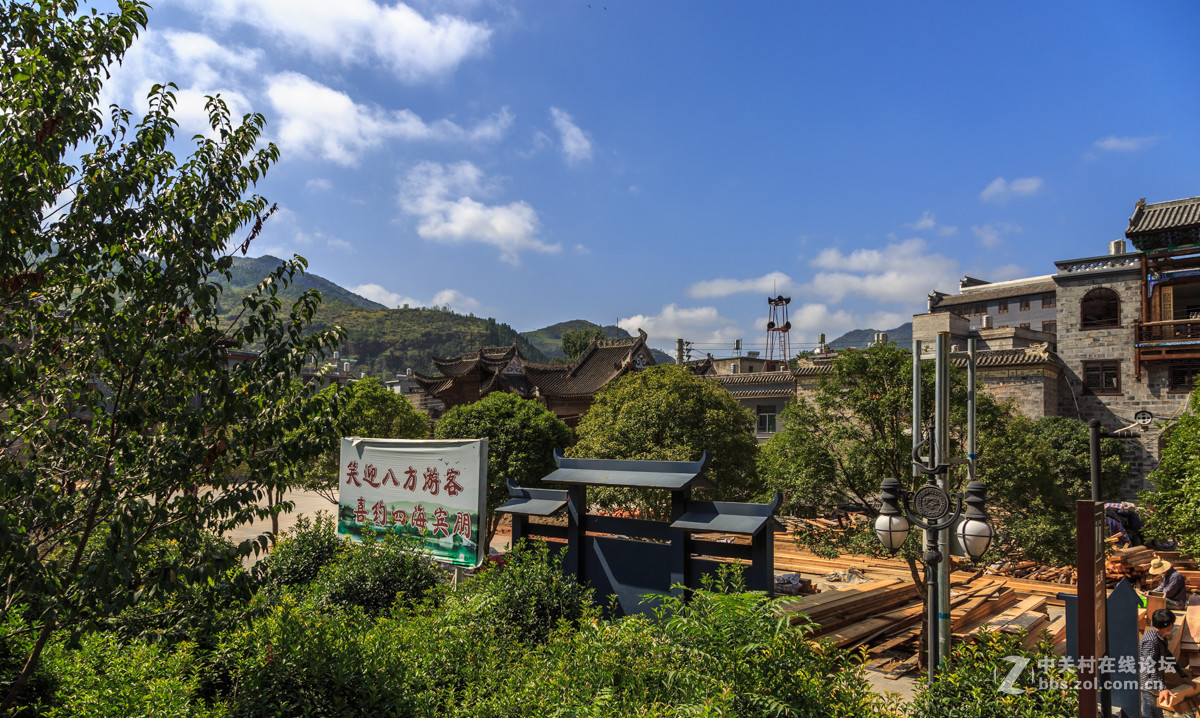 遊覽修建中的陝西山陽古鎮漫川關1