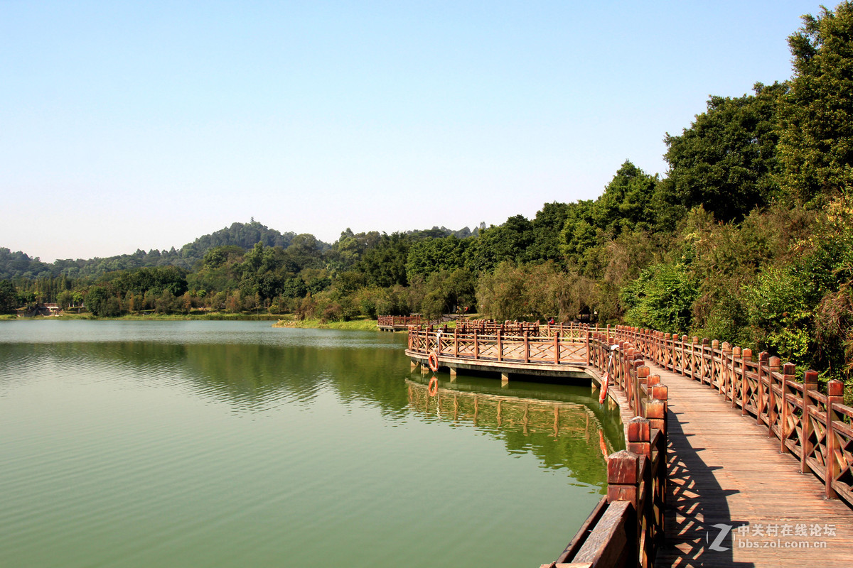 番禺大夫山森林公园冬日的湖光山色