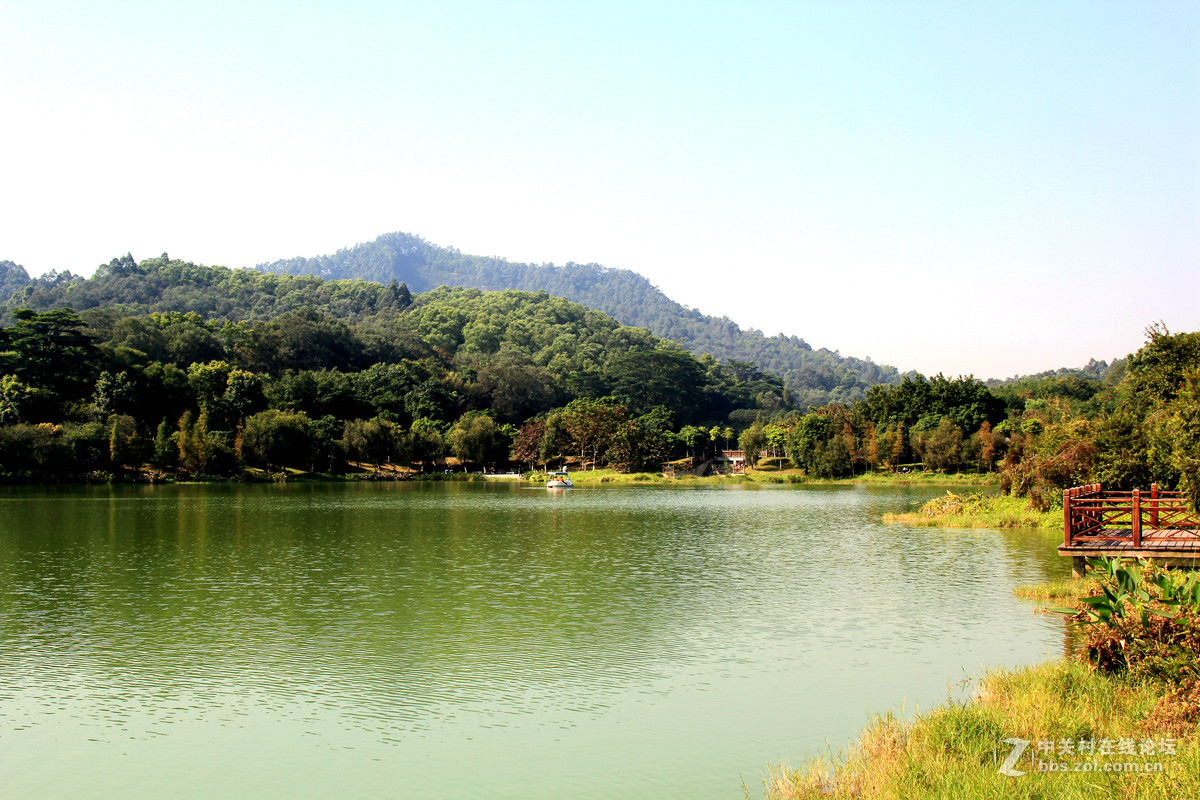 番禺大夫山森林公园冬日的湖光山色